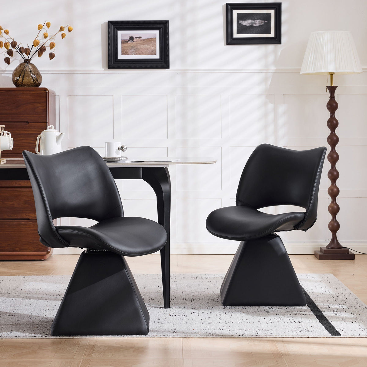 High-Back Swivel Dining Chair