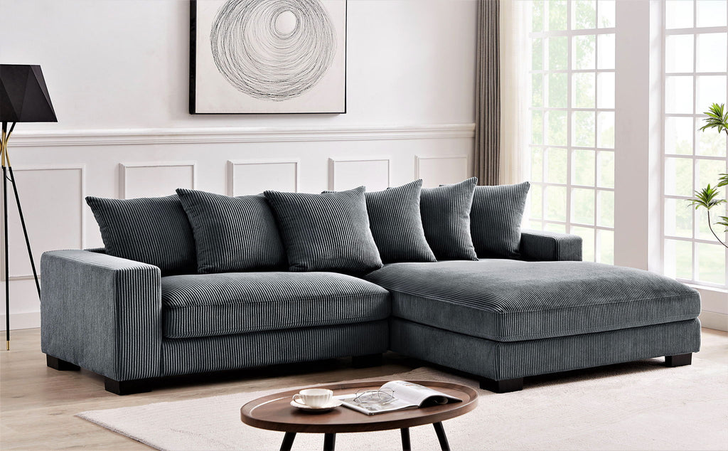 Oversized L-Shaped Sectional Sofa with Chaise