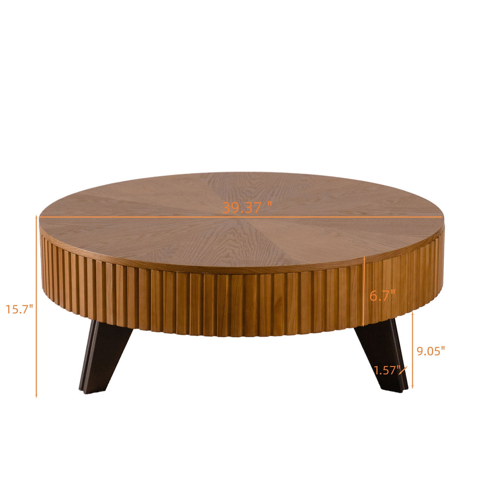 Round Wood Coffee Table