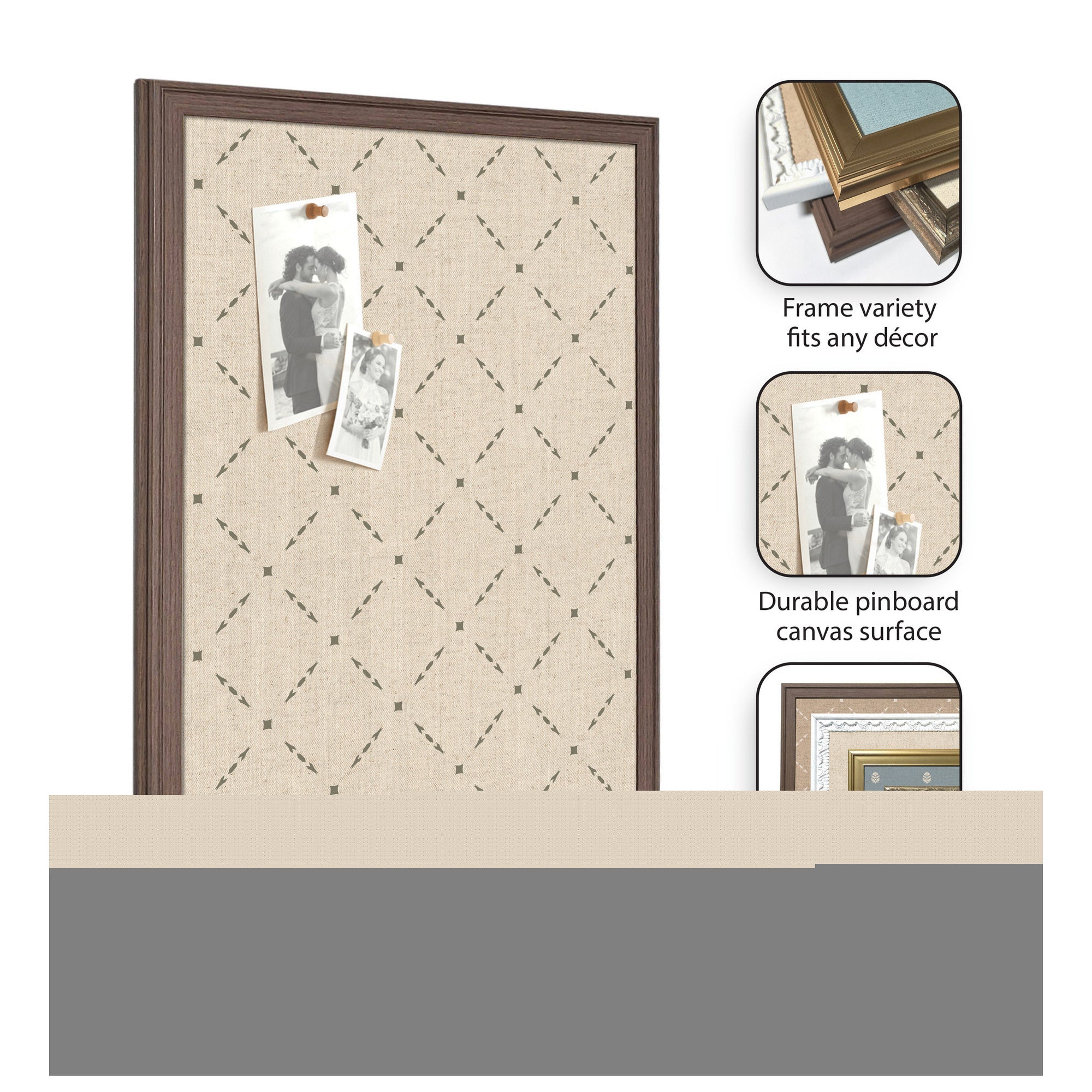 Pinboard Green Lattice Print