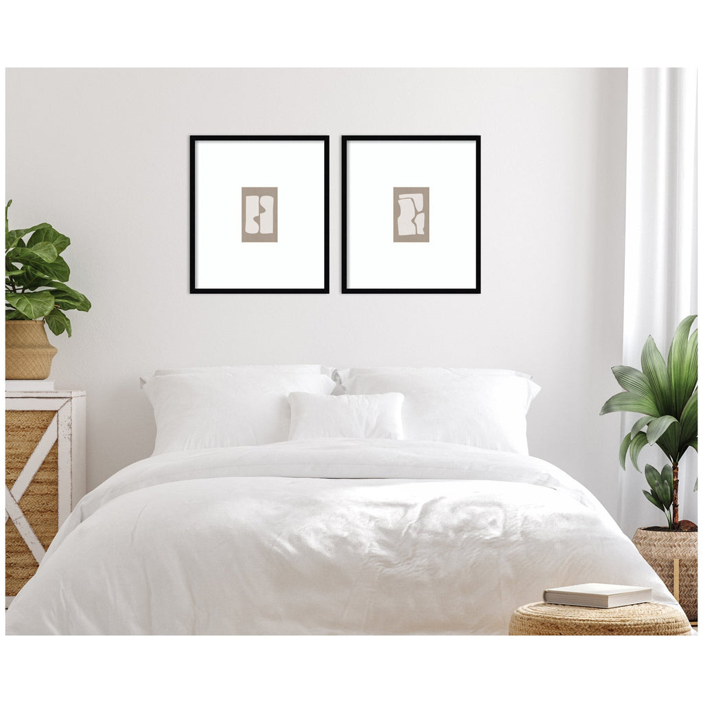 Organic Figures 01 & 02 2 Piece Framed Wall Art Print Set by Gabrielly Guedes