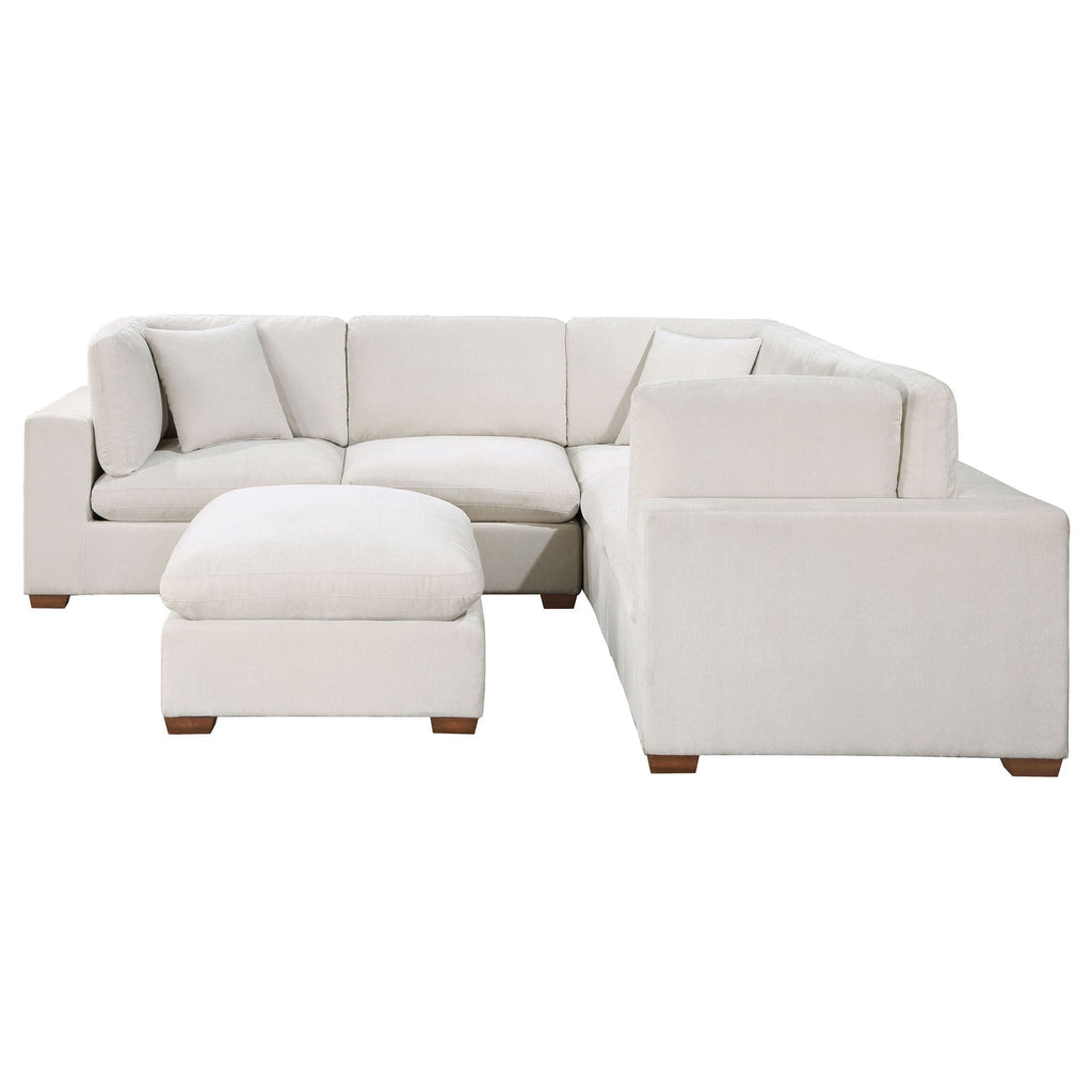 Plush Modular Sectional Sofa — 6-Piece / Ivory