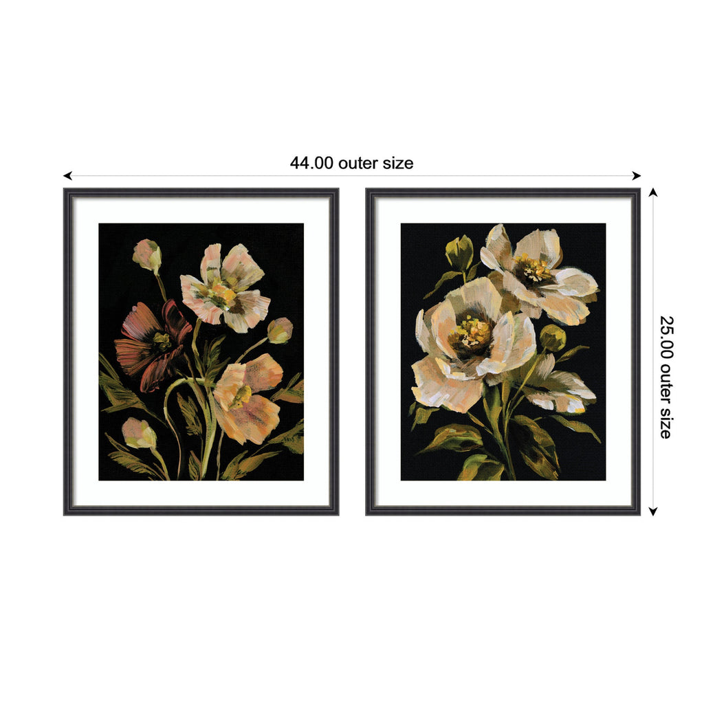 Moody Floral 5 & 8 2 Piece Framed Wall Art Print Set by Annie Quigley