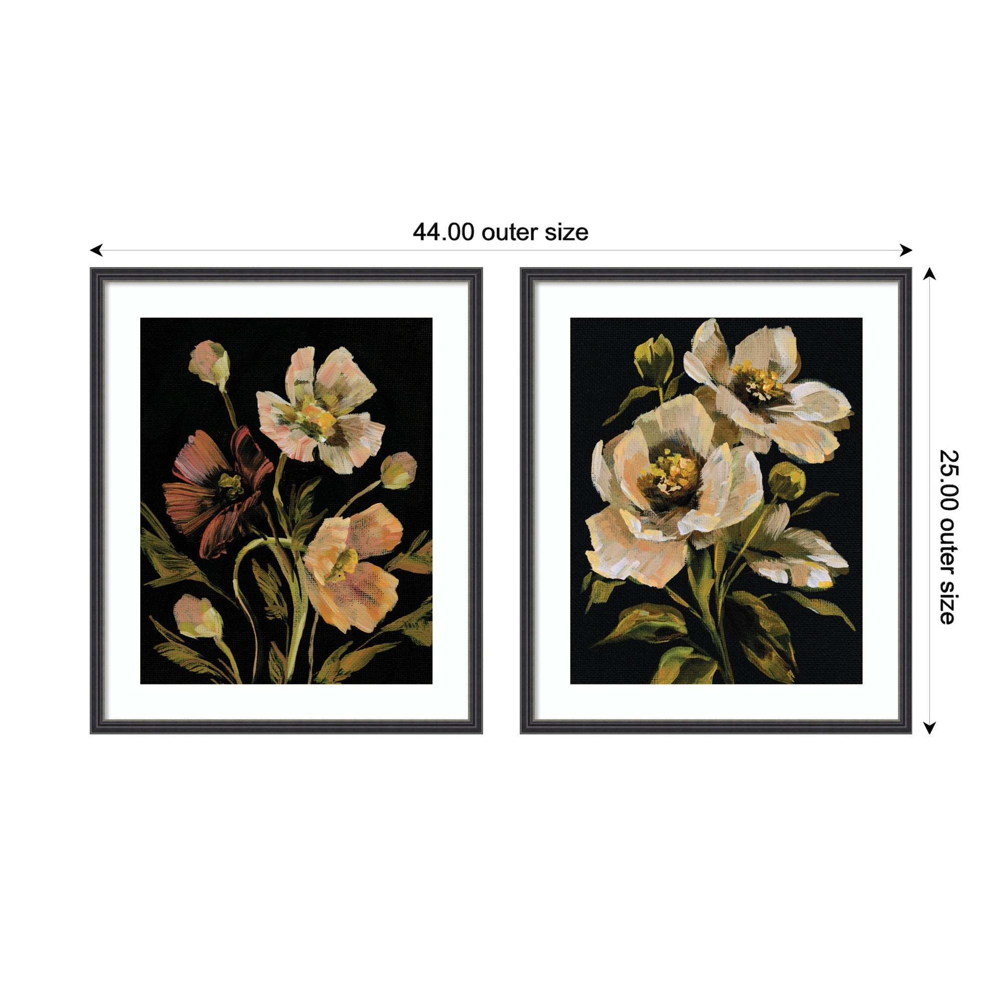 Moody Floral 5 & 8 2 Piece Framed Wall Art Print Set by Annie Quigley