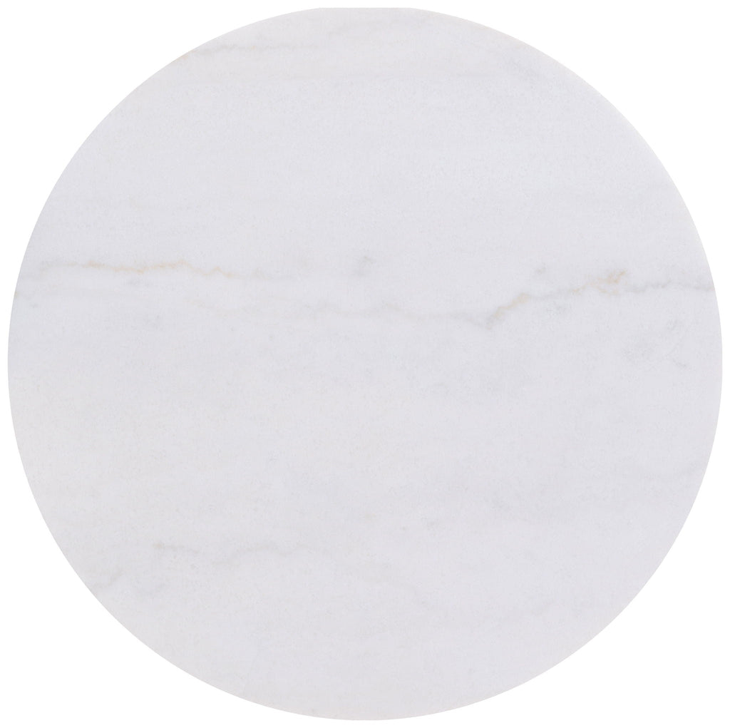Reeded Marble Coffee Table — Honey Brown