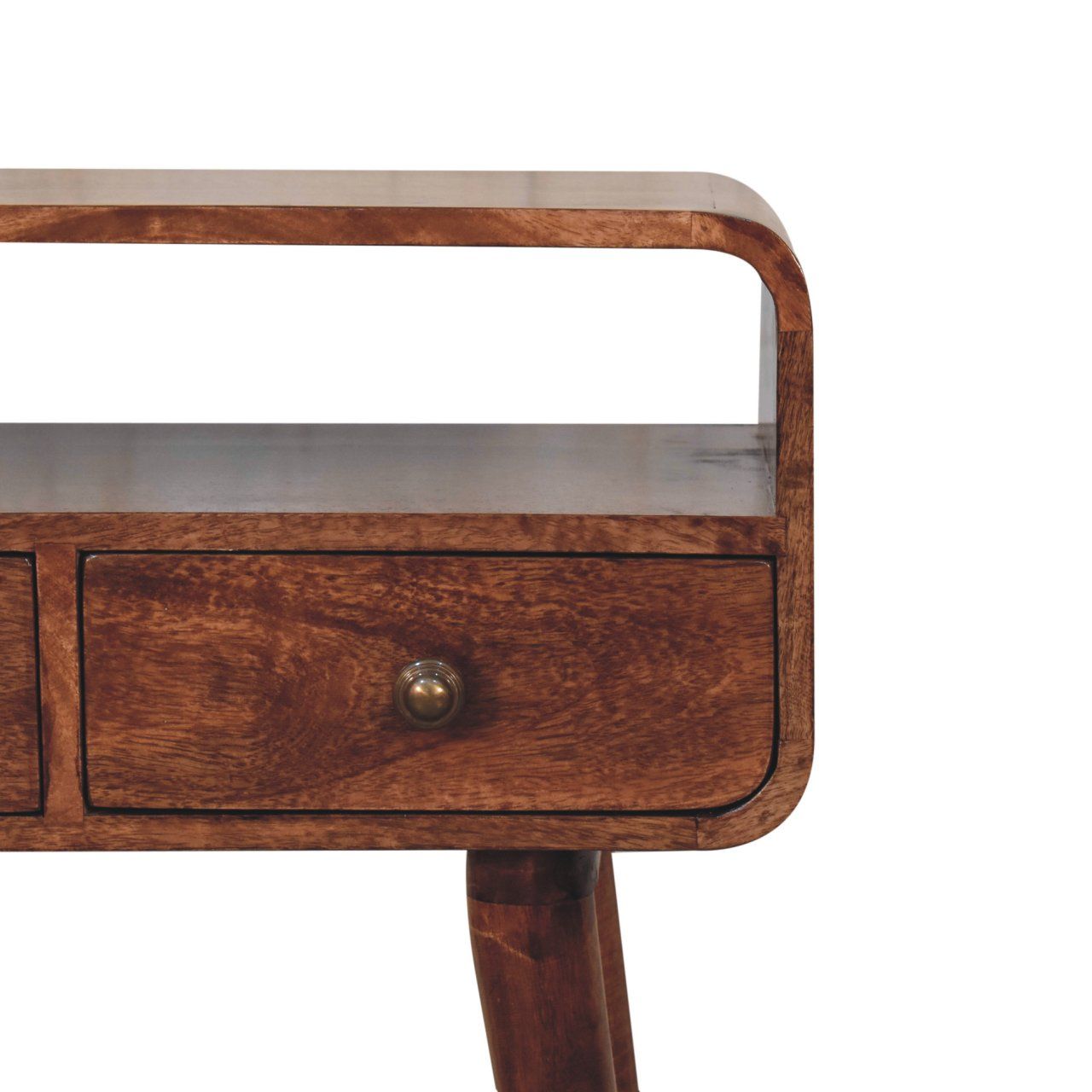 Curved Mango Wood Console Table