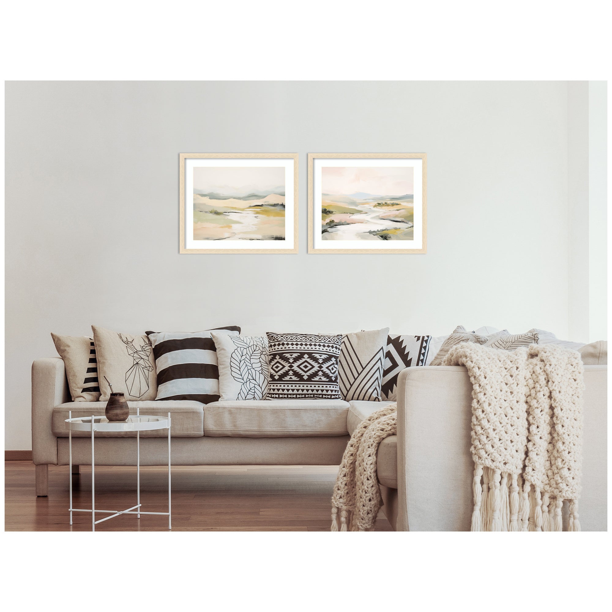 Tranquil Landscape No. 1 & No. 2 2 Piece Framed Wall Art Print Set by Amy Lighthall