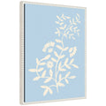 Country Chintz Botanical Pale Blue by Vicky Yorke Framed Canvas Wall Art Print