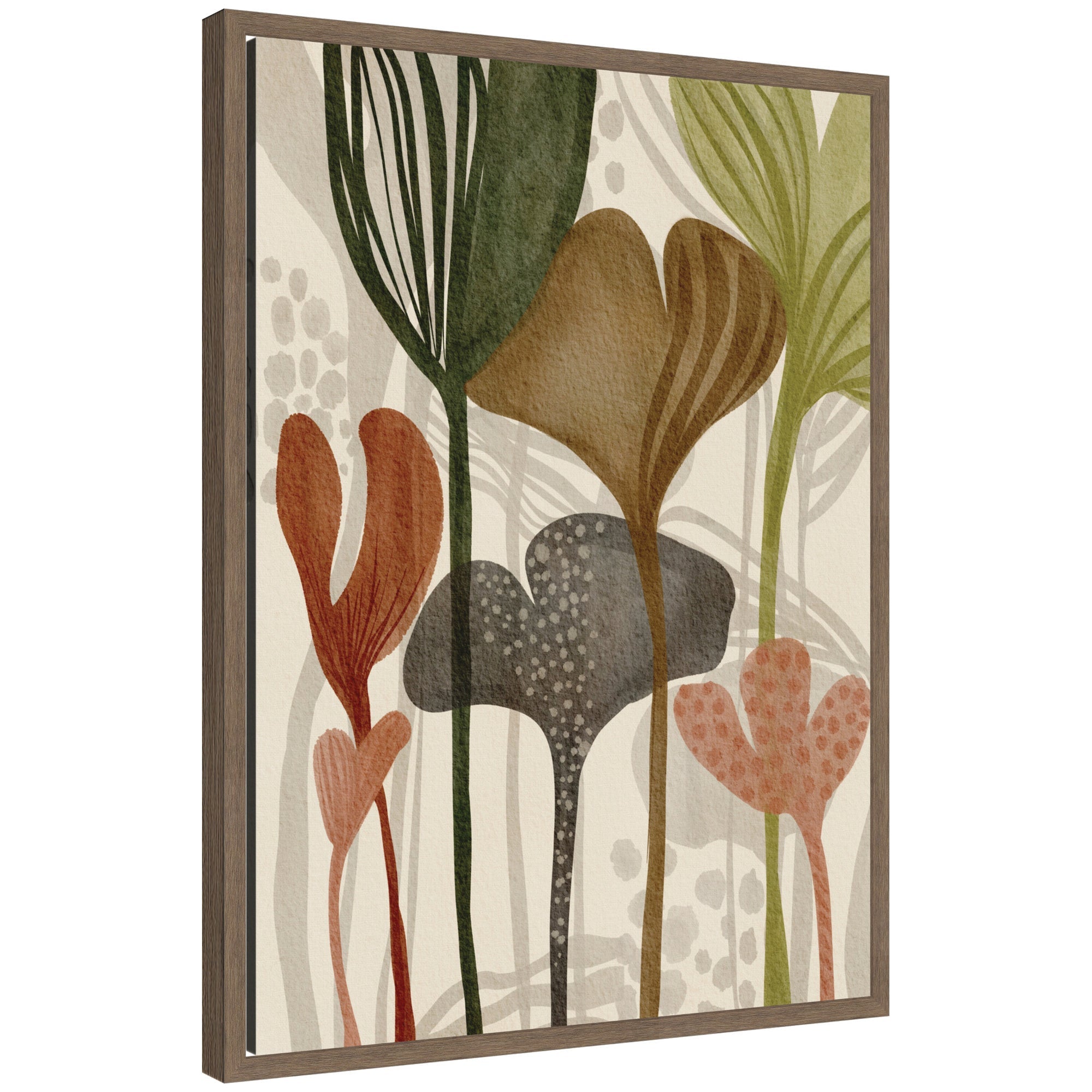Earthen Botanicals l by Nikita Jariwala Framed Canvas Wall Art Print
