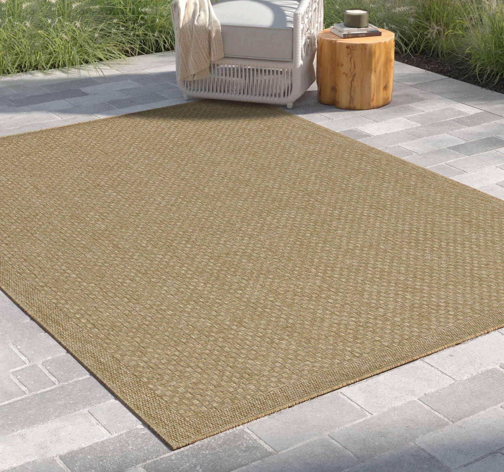 Earth 7'10" x 10'3" Indoor/Outdoor Area Rug - Natural Jute