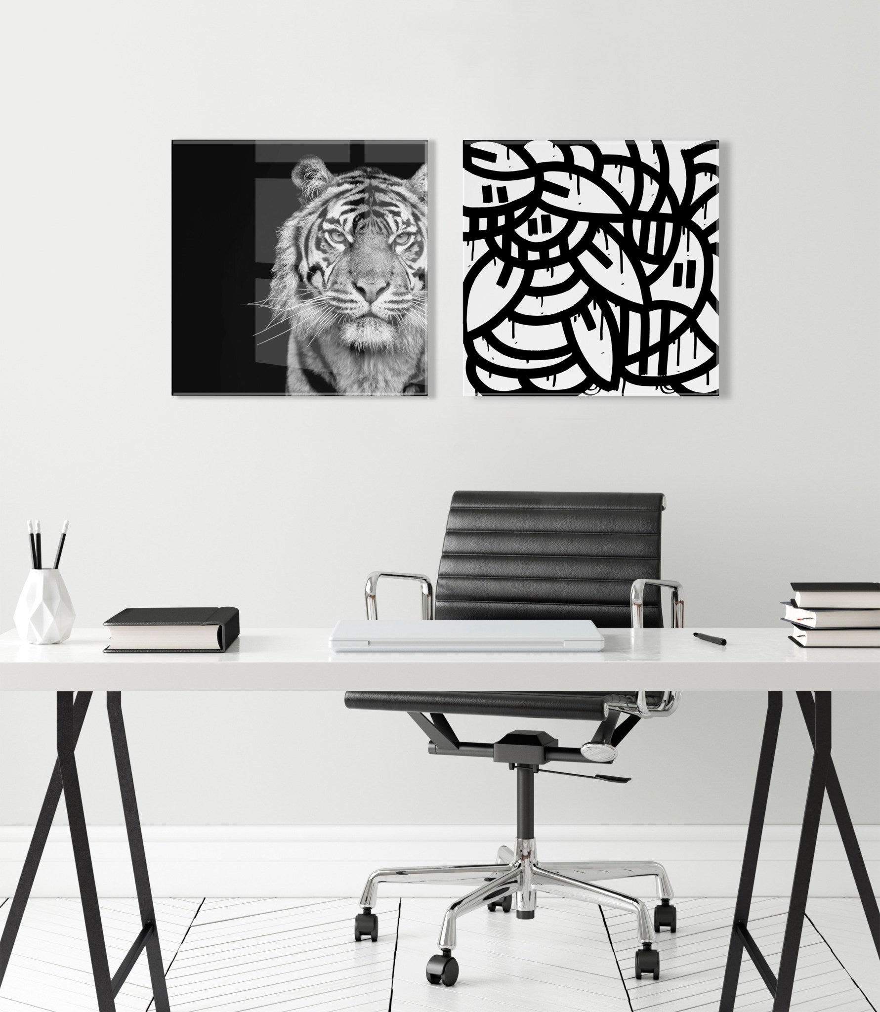 It Still Don't Matter if You're Black or White Floating Acrylic Art by Arm of Casso