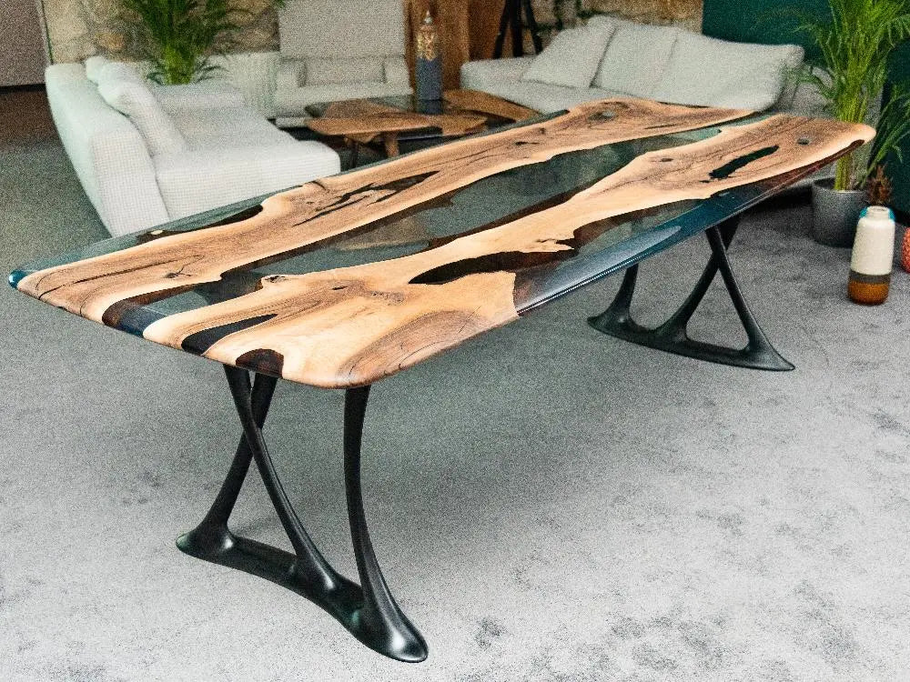 Osso Sculptural Walnut & Epoxy Dining Table