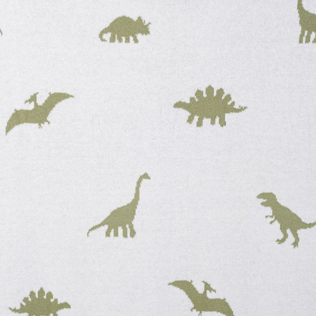 Dinosaur Jacquard Knit Baby Blanket