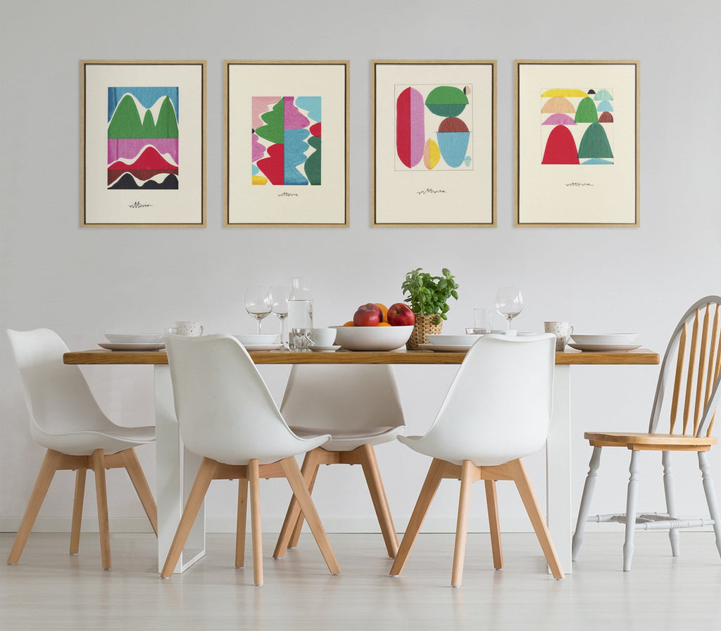 Sylvie On The Other Hand and Repeat For A New Outcome Framed Canvas Art Set by Amber Vittoria