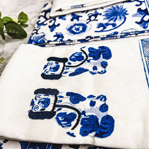 Blue & White Chinoiserie Tea Towels