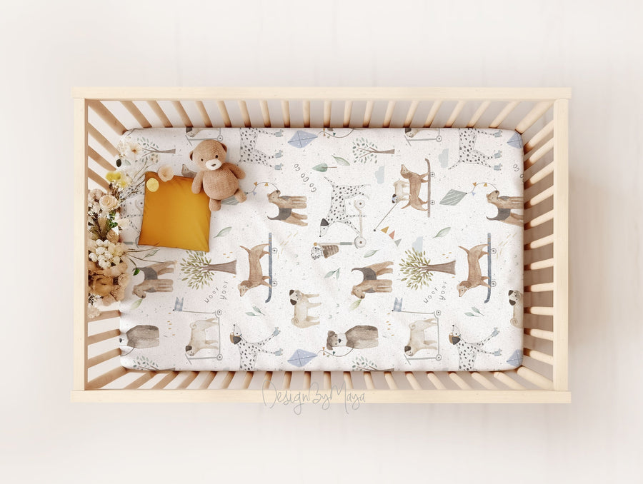Baby Dogs Crib Sheet — Minky or Jersey