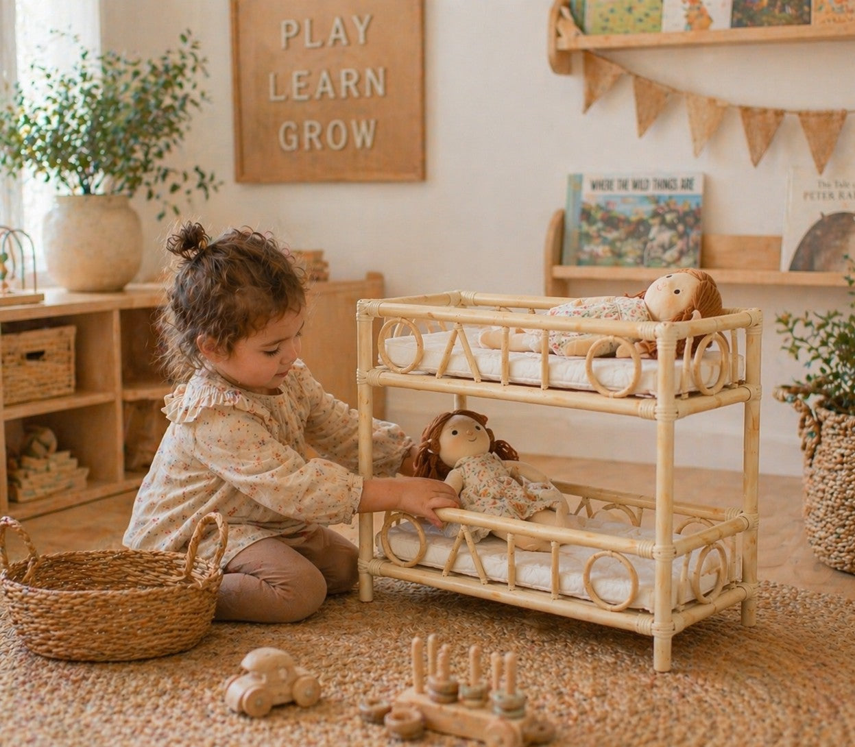 Solstice Rattan Doll Bunk Bed