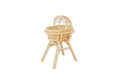 Handwoven Rattan Doll Bassinet with Stand