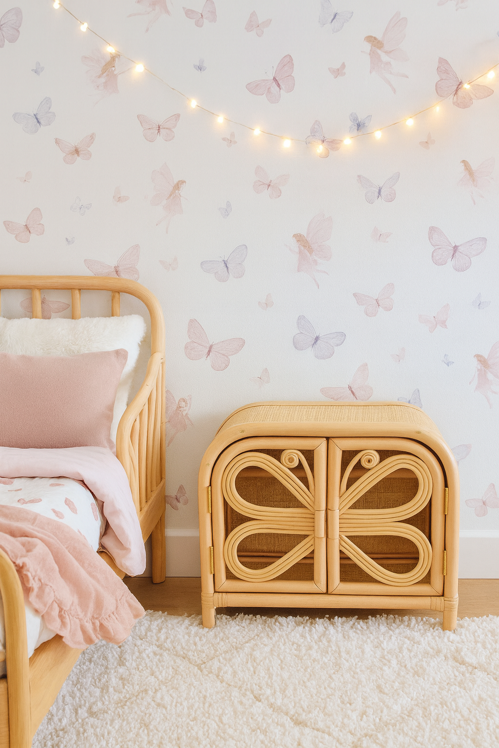 Rattan Doll Wardrobe