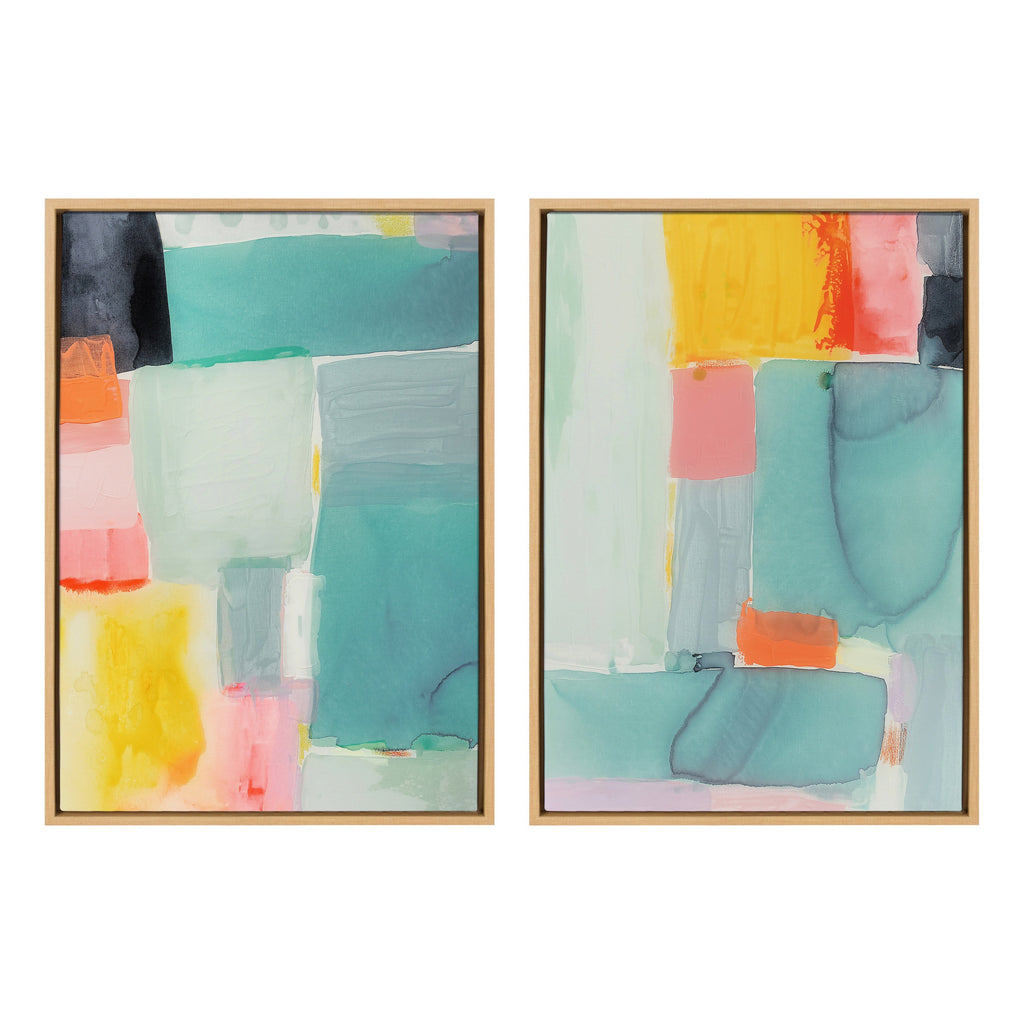 Sylvie United Colors I and II Framed Canvas Art Set by Amy Lighthall