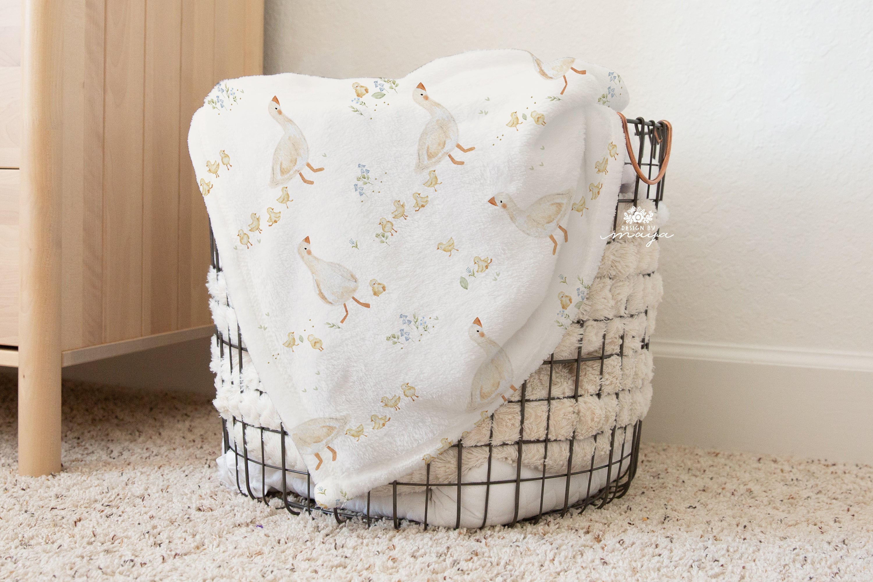 Baby Animals Pastel colors - Vintage Baby Blanket