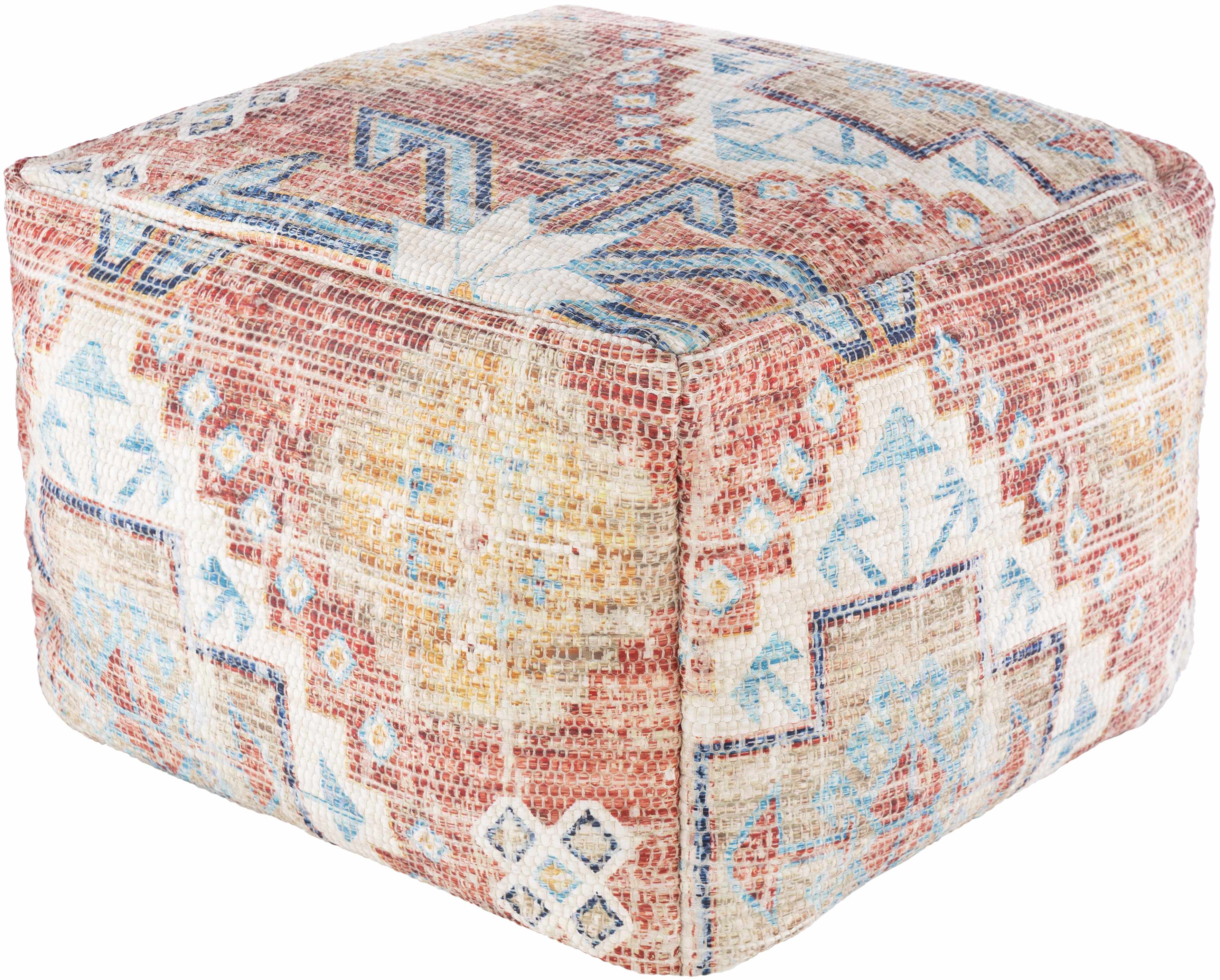 Dulwich Multicolor Handwoven Pouf
