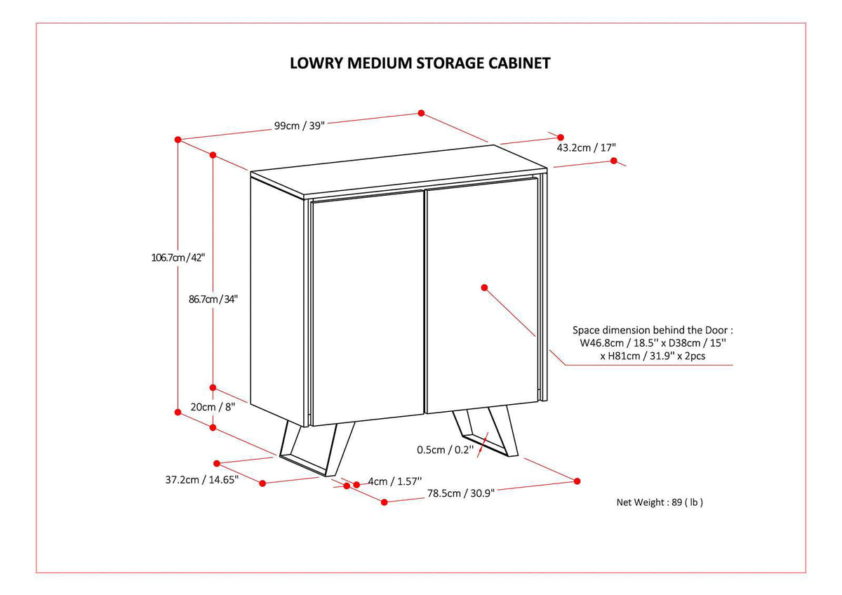 Lowry - Handcrafted Medium Storage Cabinet