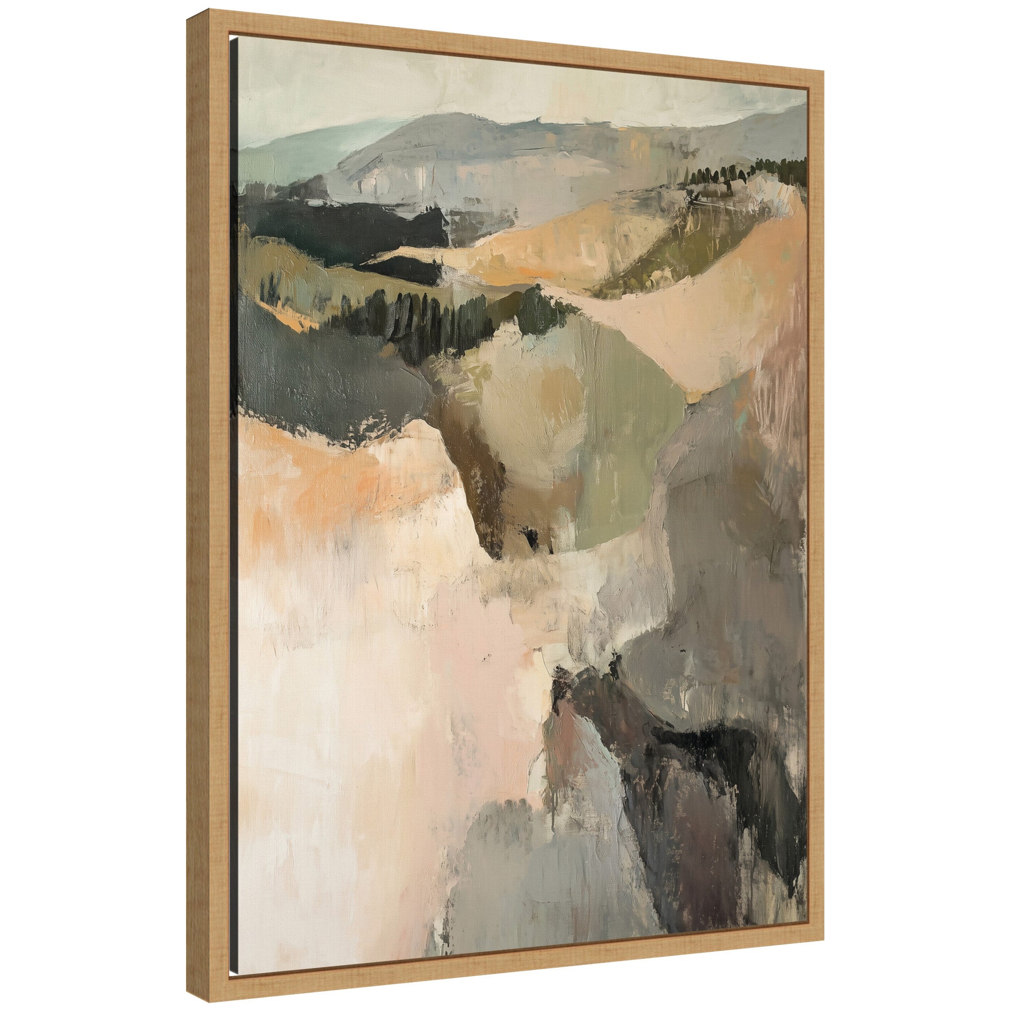 Sylvie Tonal Mountains III Framed Canvas by Amy Lighthall