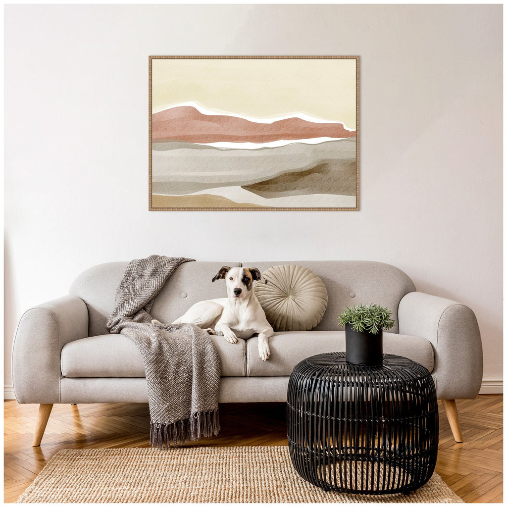 Brown Hill by Nikita Jariwala Framed Canvas Wall Art Print