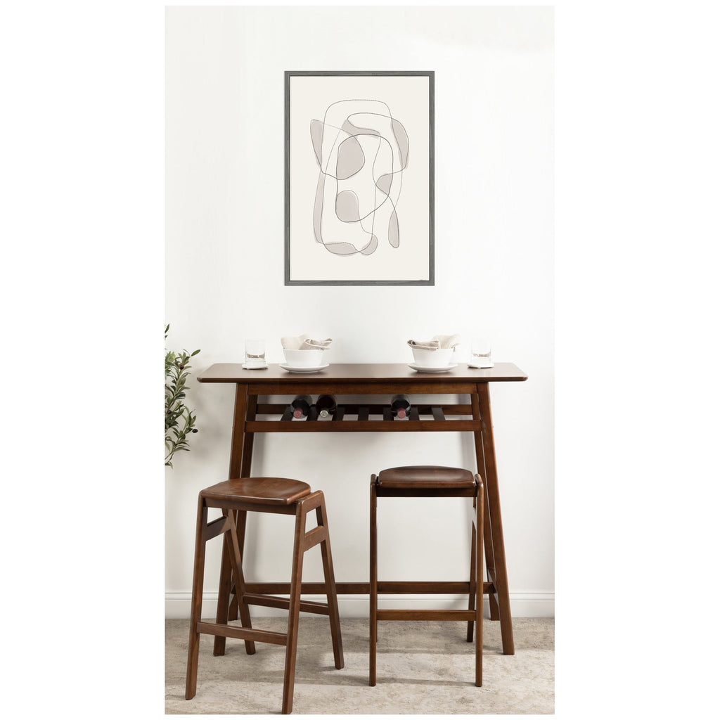 Minimalist Lines by Gabrielly Guedes Framed Canvas Wall Art Print