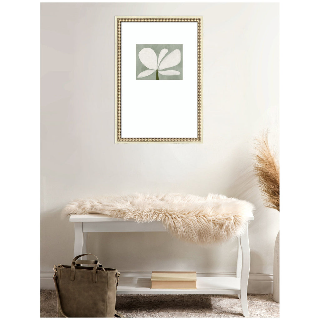 White Floral No. 2 by Gabrielly Guedes Framed Wall Art Print