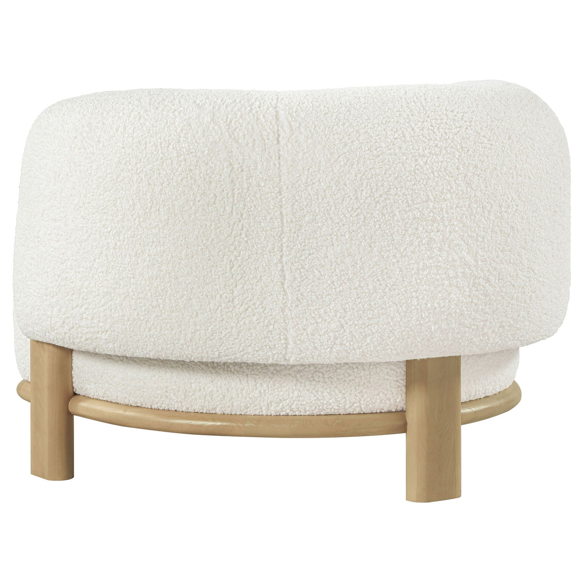 Lawler Bouclé Barrel Accent Chair — Ivory & Natural