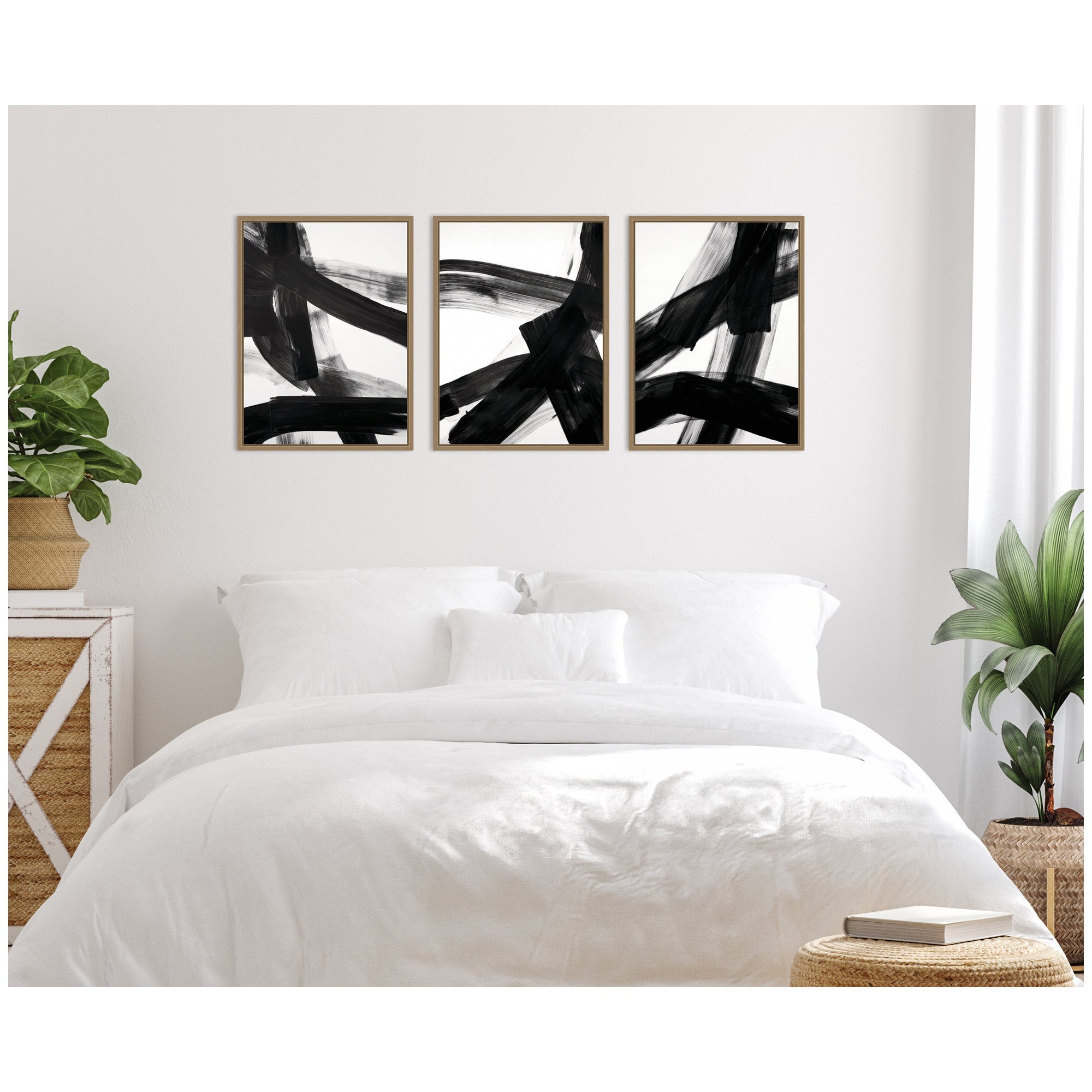Black Mark No. 1, No. 2, & No. 3 3 Piece Framed Canvas Wall Art Set by Amy Lighthall