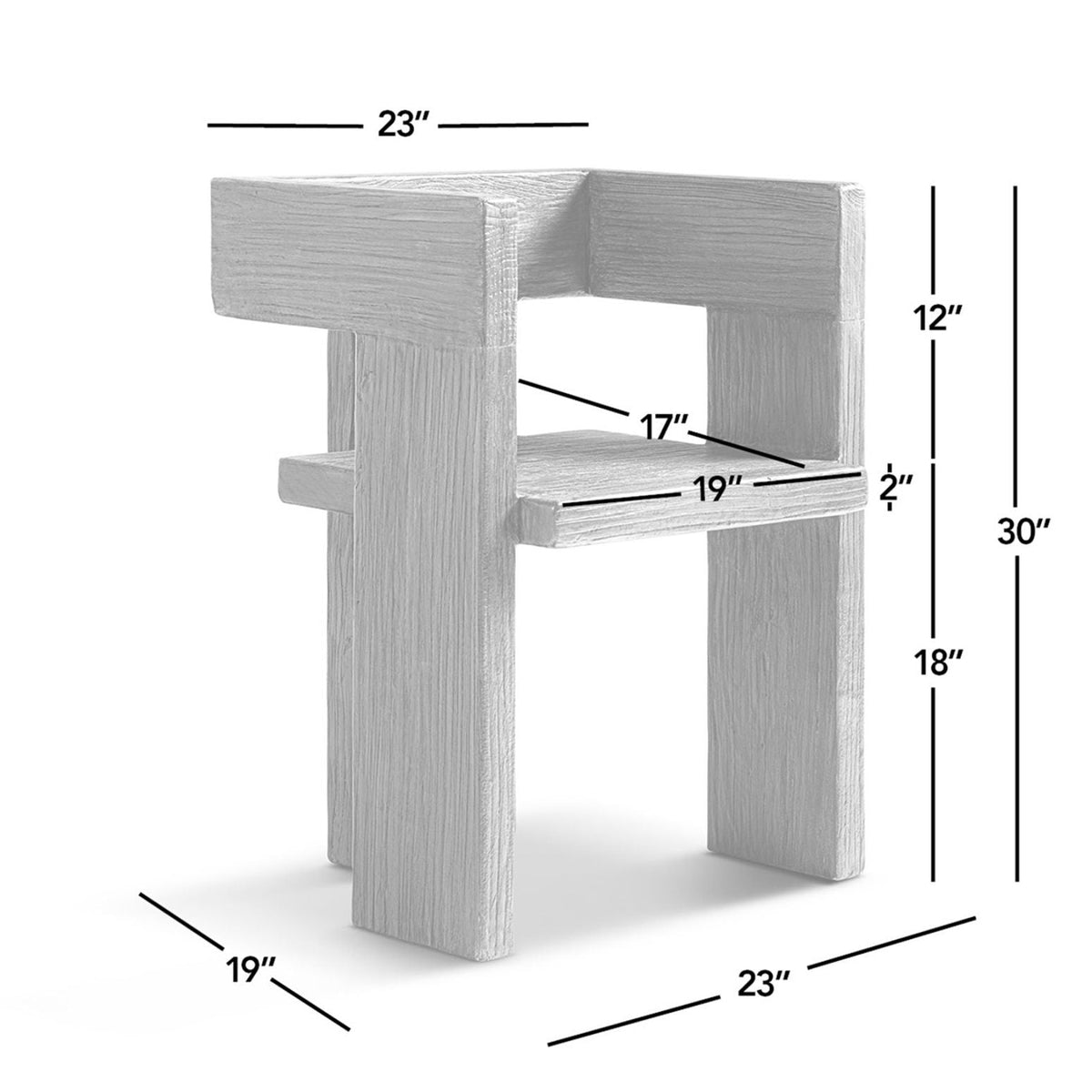Avenel Sculptural Reclaimed Elm Accent Chair