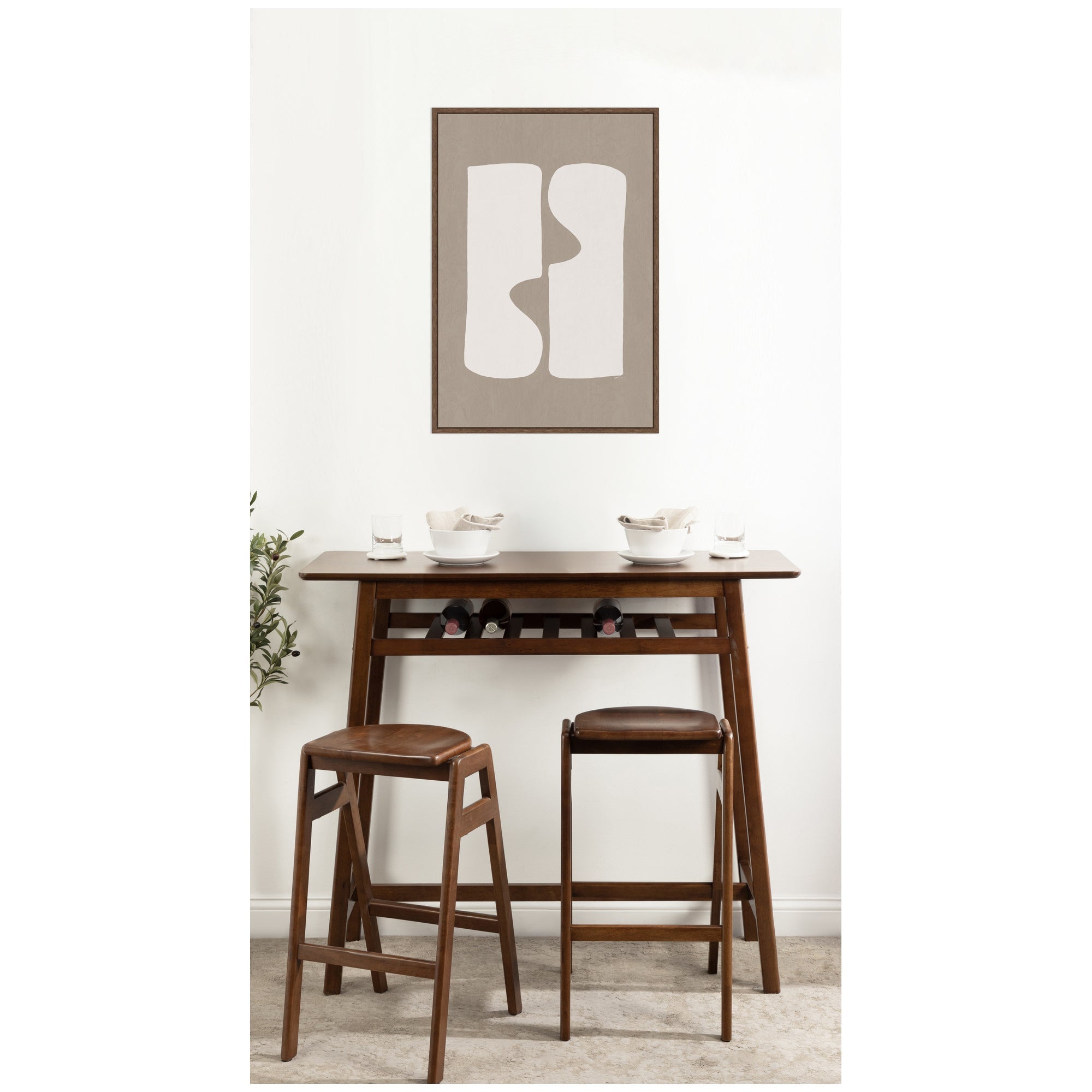 Organic Figures No. 1 by Gabrielly Guedes Framed Canvas Wall Art Print