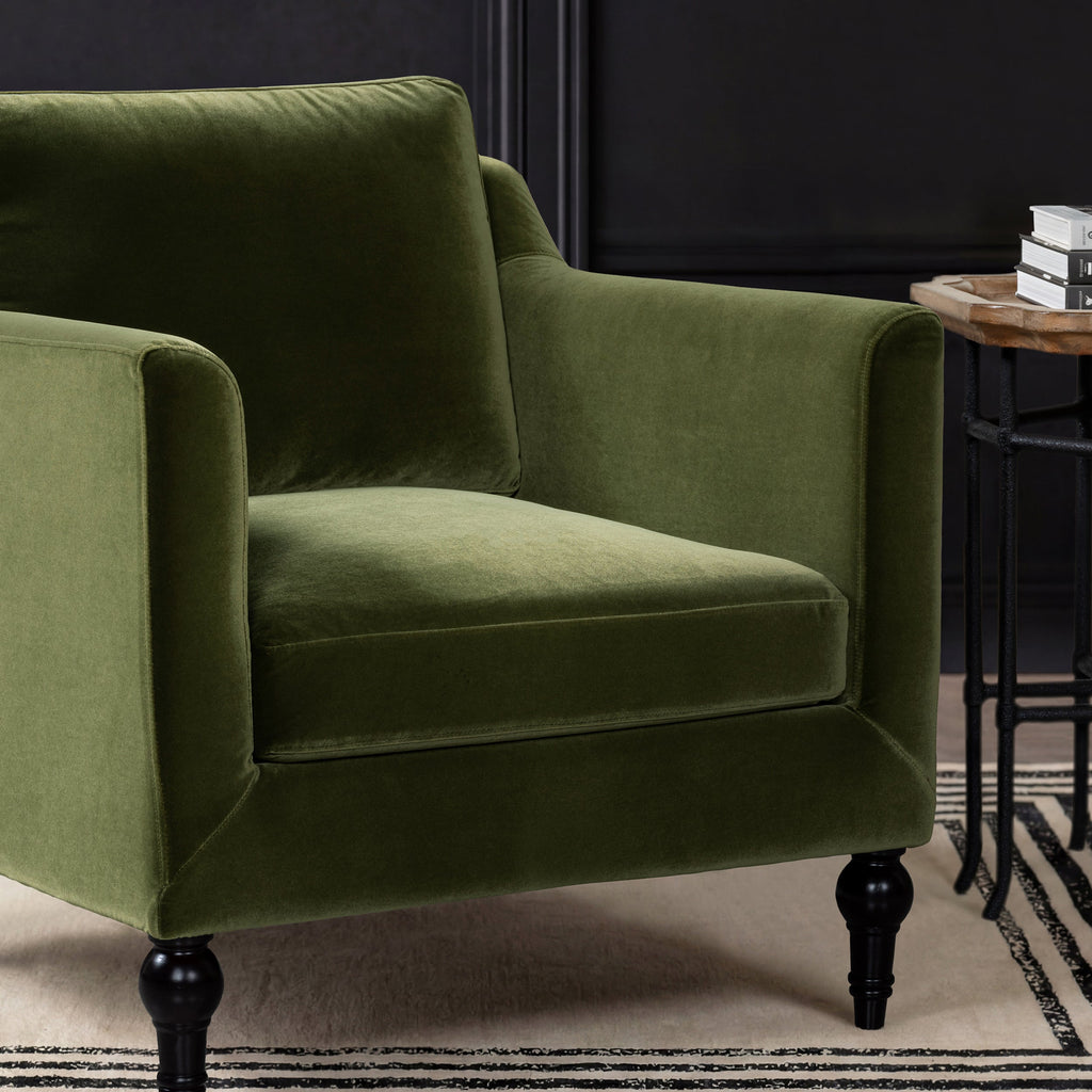 Josephine Upholstered Accent Chair — Olive