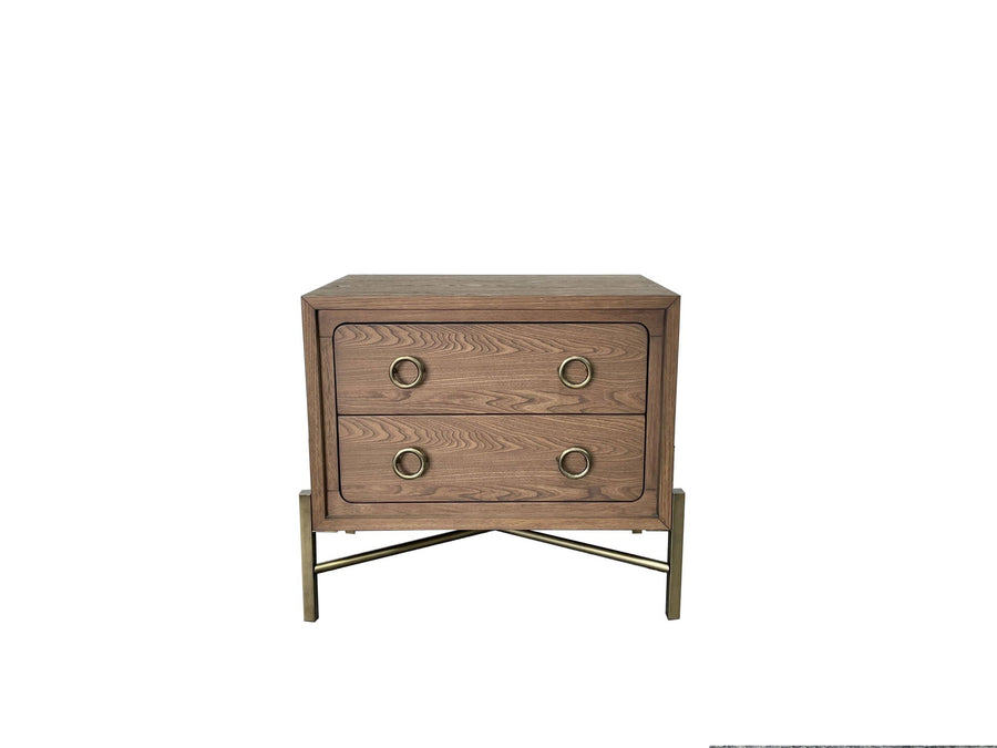 Two-Drawer Charging Nightstand — Latte