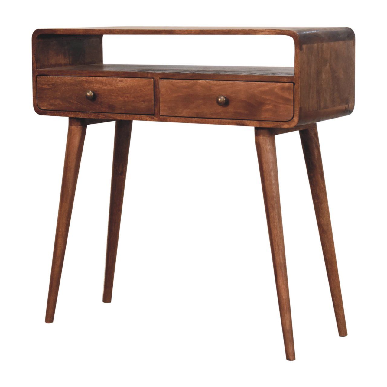 Curved Mango Wood Console Table