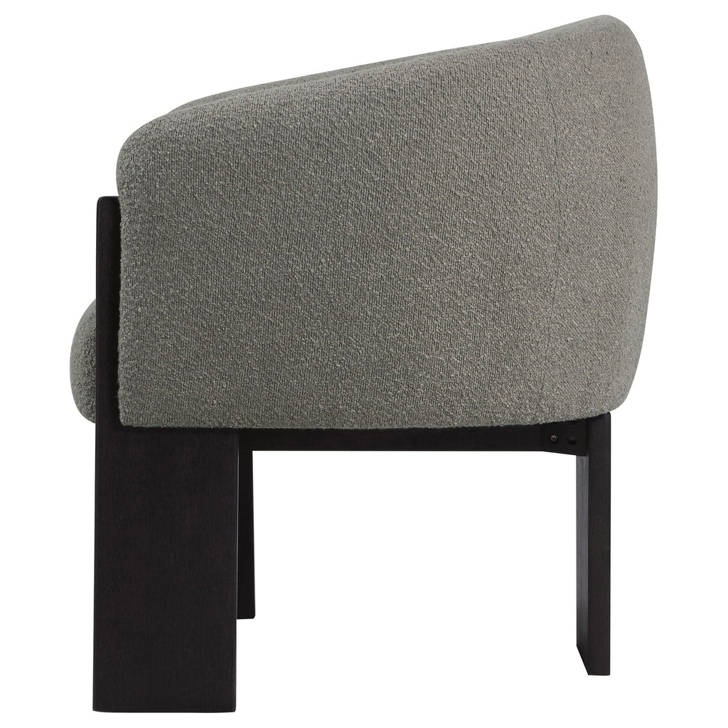 Valdez Bouclé Barrel Accent Chair — Brown