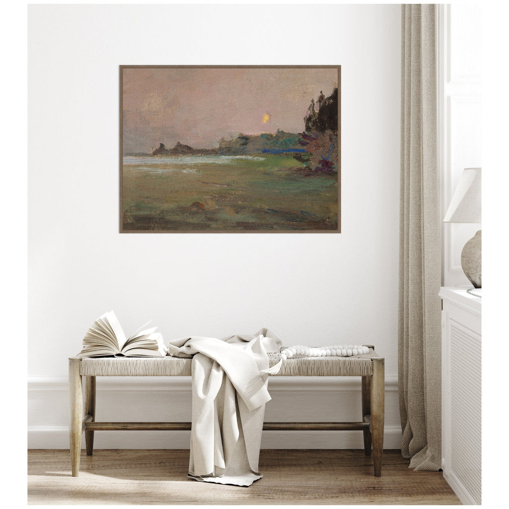 Moonlite Evening Mist 1910 Jan Ciaglinski by Nostalgia Prints Framed Canvas Wall Art Print