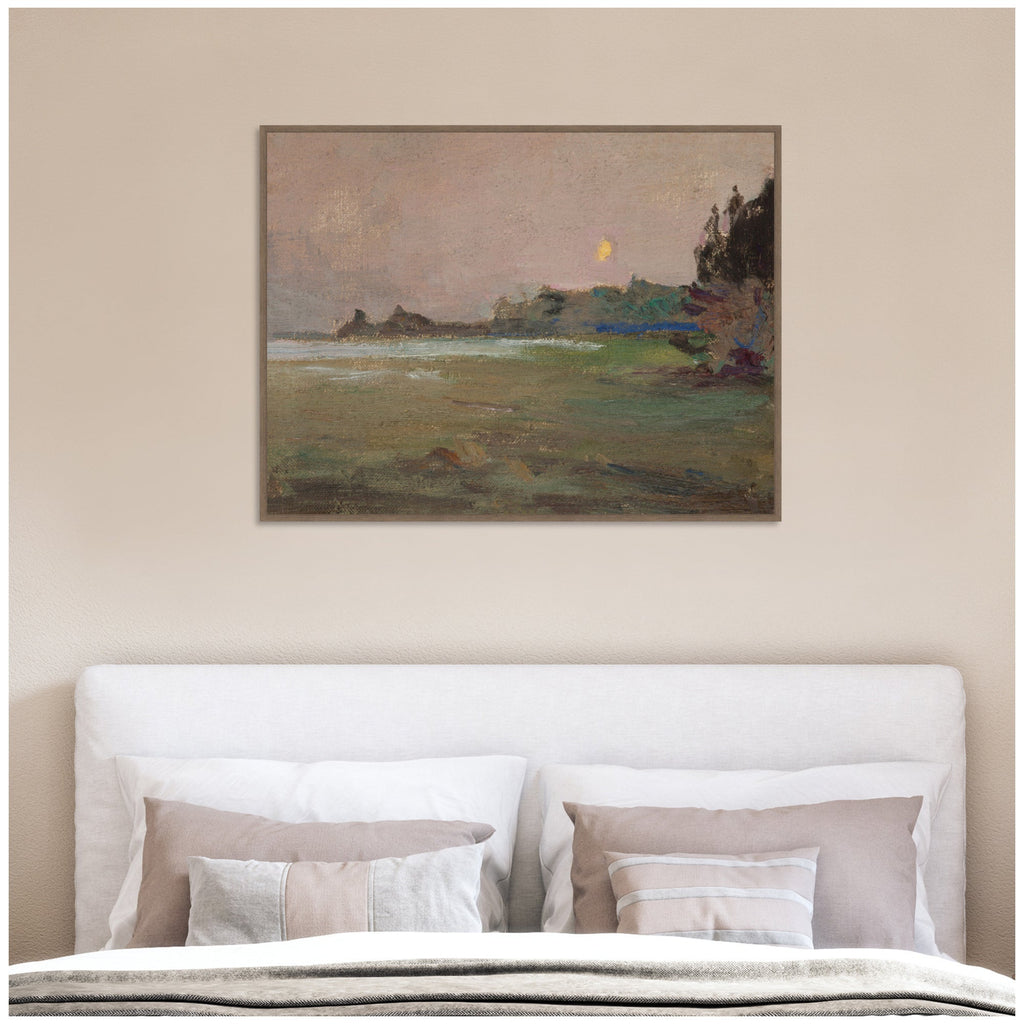 Moonlite Evening Mist 1910 Jan Ciaglinski by Nostalgia Prints Framed Canvas Wall Art Print