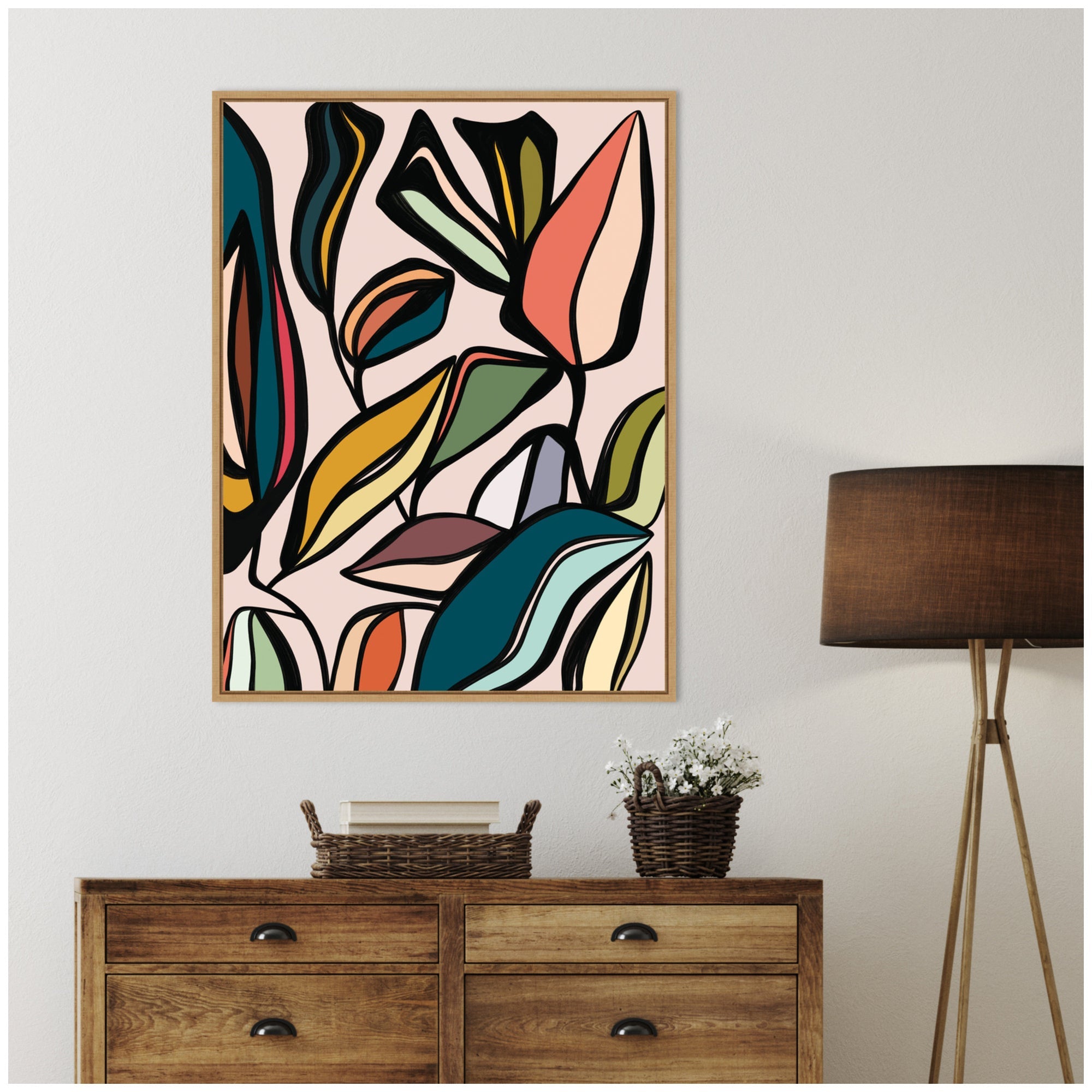 Fanciful Ficus Expansion by Alicia Bock Framed Canvas Wall Art Print