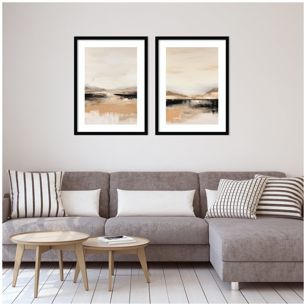 Peaceful Landscape No. 1 & No. 2 2 Piece Framed Wall Art Print Set by Amy Lighthall