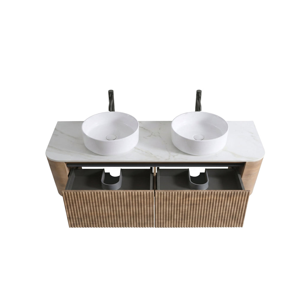 Erba 60-Inch Bathroom Vanity — Honey