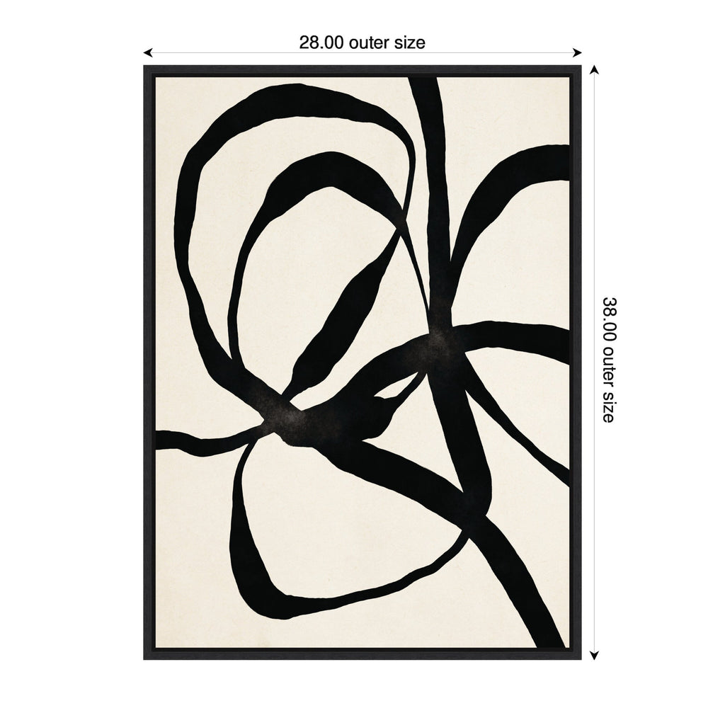 Sylvie Black Twist 1 Framed Canvas by Alicia Bock