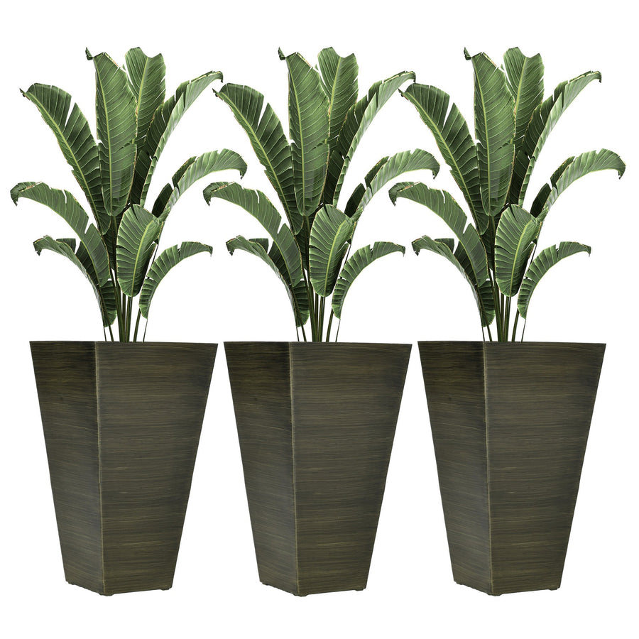 Tall Outdoor Planters — Set of 3