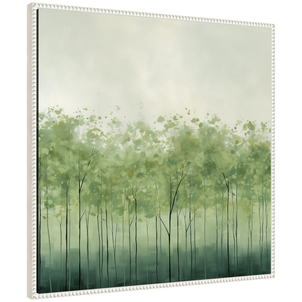 Abstract Green Trees by The Creative Bunch Studio Framed Canvas Wall Art Print