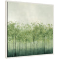 Abstract Green Trees by The Creative Bunch Studio Framed Canvas Wall Art Print
