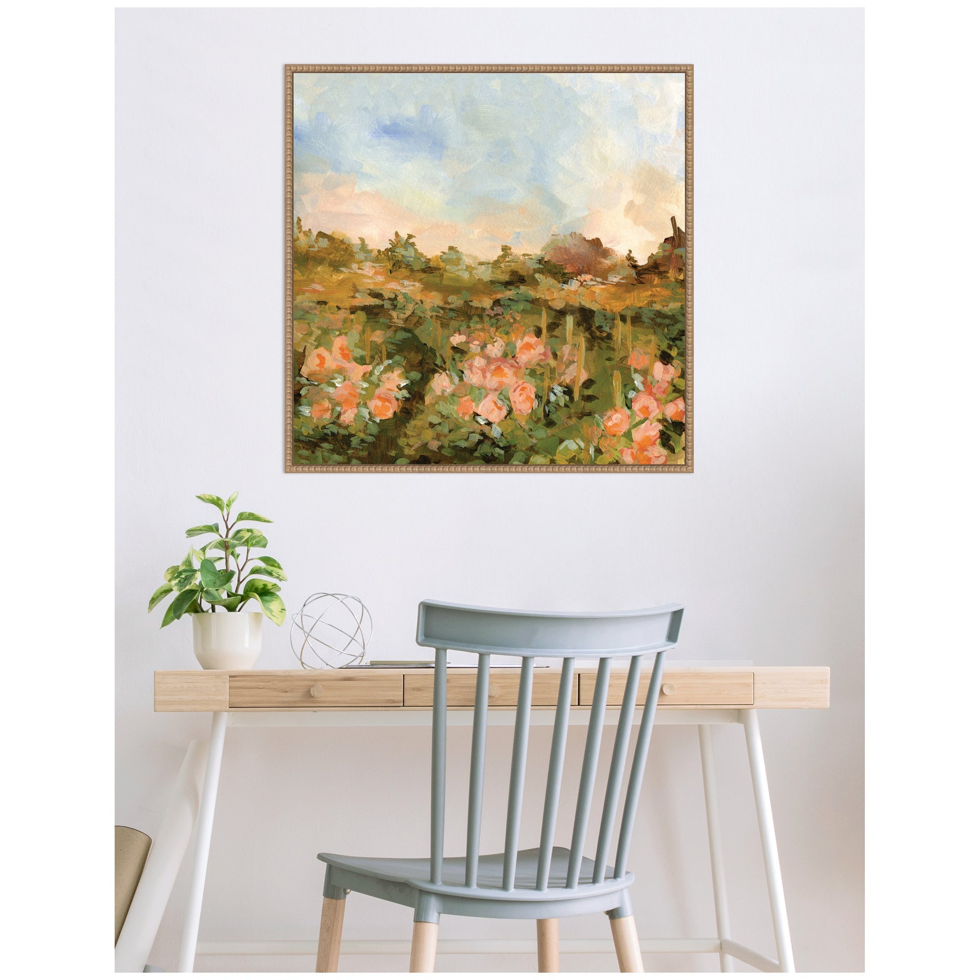 Rose Garden by Annie Quigley Framed Canvas Wall Art Print
