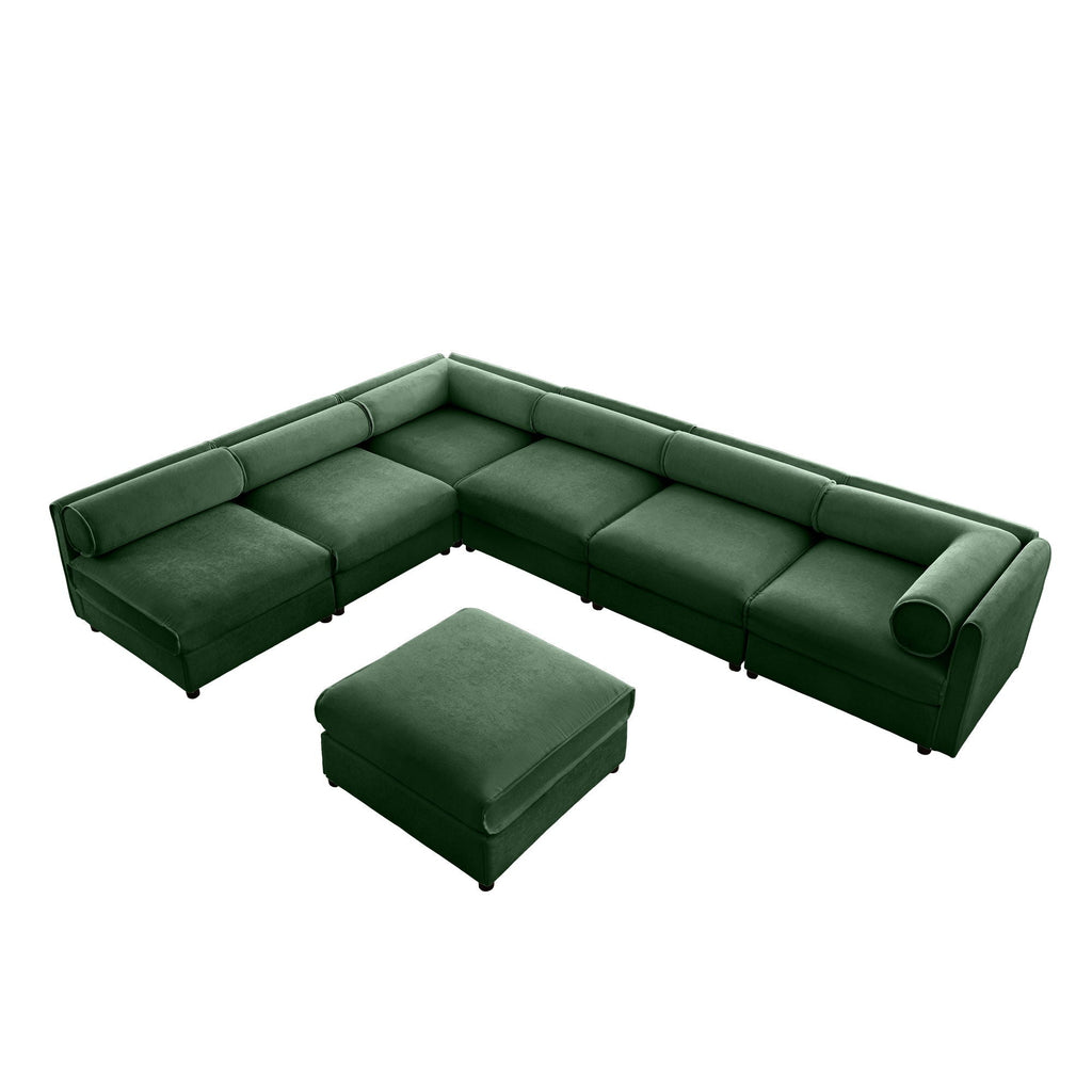 Sculptural Modular Sectional Sofa with Storage